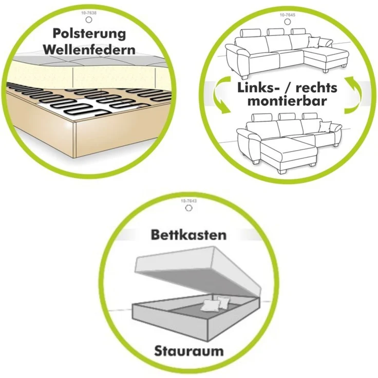 Ecksofa elektrisch ausfahrbar verstellbar Couch Kopflehne Bettkasten Dunkelgrau – Bild 7