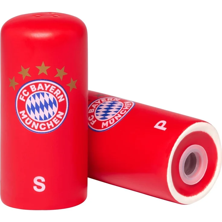 FC Bayern München Frühstücksbrett FC Bayern München Salz- & Pfefferstreuer Rot I Keramik I Fußball, Keramik – Bild 2