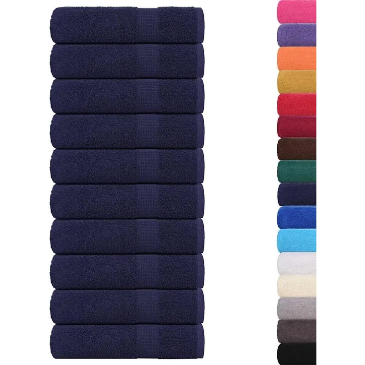 vidaXL Badetücher FROGN 10 Stk. Marineblau 100x150 cm 360 g/m² 136790 – Bild 2