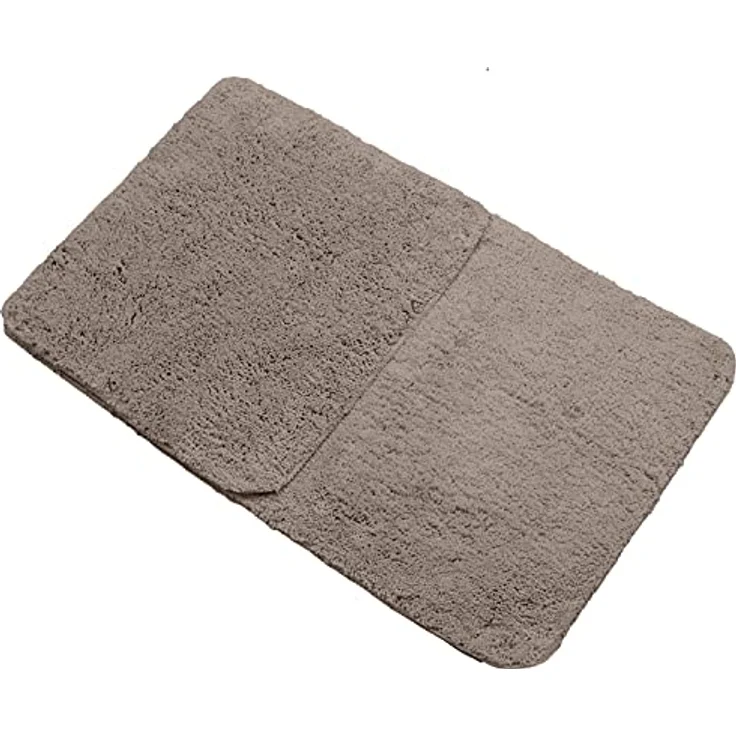 Brandsseller Badezimmerteppich 50x80 cm Badvorleger Badematte Badteppich rechteckig Chenille rutschfest saugstark maschinenwaschbar - Taupe – Bild 4