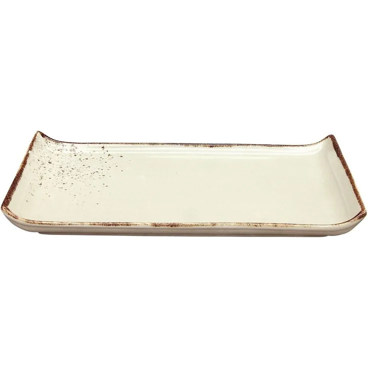 CreaTable Servierplatte NATURE COLLECTION, Beige, 33x17 cm, Steinzeug