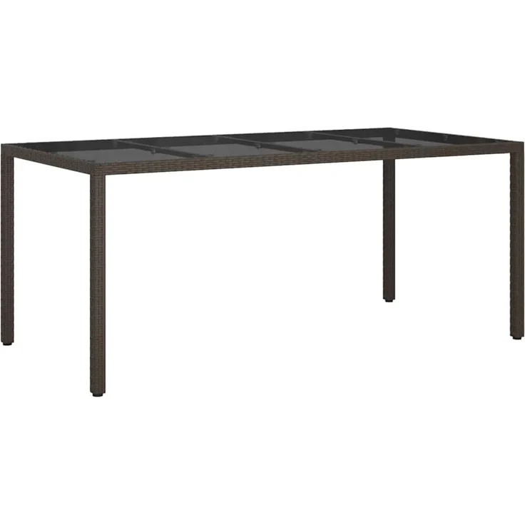 vidaXL Gartentisch Braun 190 x 90 x 75 cm Poly-Rattan 362546 – Bild 2
