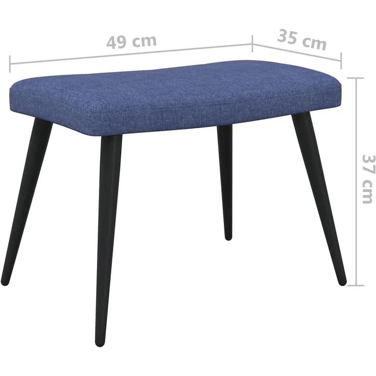 vidaXL Relaxsessel mit Hocker Blau Stoff [327956] – Bild 10
