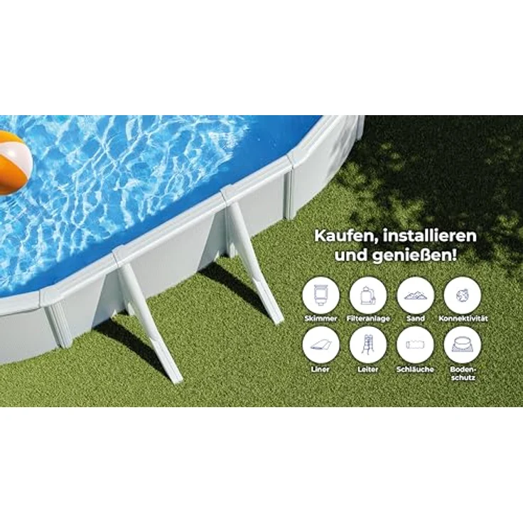 Atlantis Stahlwandpool Oval 500 x 300 x 132 cm – Bild 6
