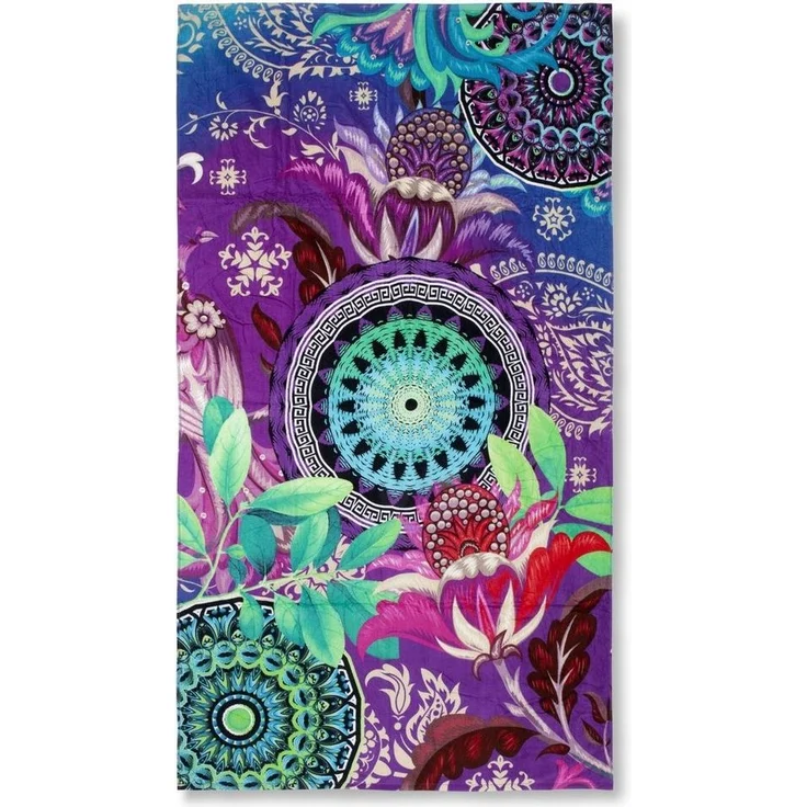 hip Family Strandtuch Liegetuch 100x180 Axelle Mandala Exotik lila bunt 30364 – Bild 1