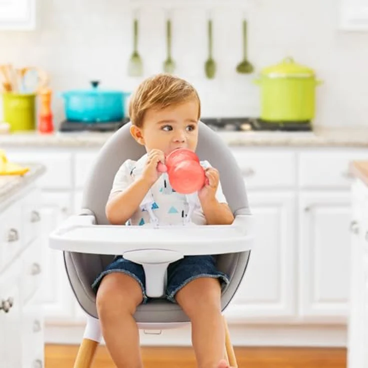 Munchkin Mighty Grip Trainer Cups | Trainer Toddler & Baby Bottle | BPA Free | Non Spill |Leakproof | Baby Weaning Cup from 6+ Months | Toddler Bottle 8oz/236ml| 3 Pack | Pink & Green – Bild 6