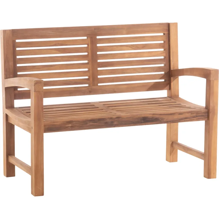 Gartenbank Teakbank DAGAD - Holz Teak 120x59x92 cm | Holzbank 120 Cm Gartenbank Sitzbank Mit Lehne Wetterfest Bank Garten Terrasse