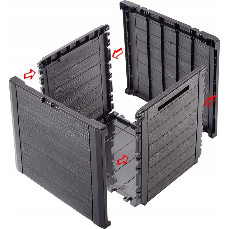 KADAX Gartentruhe für Balkontruhe 140L braun – Bild 7