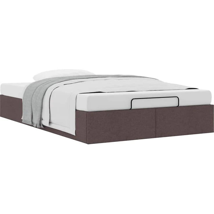 vidaXL Ottoman-Bett ohne Matratze Dunkelbraun 120x190 cm Stoff 3310864 – Bild 4