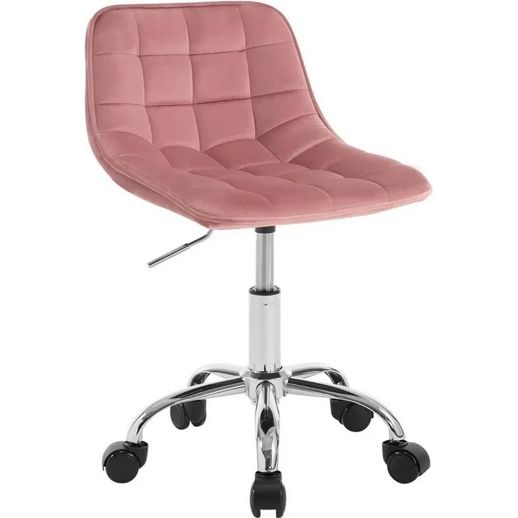 Woltu Drehhocker (1 St), Schminkstuhl Samt, Bürohocker höhenverstellbar