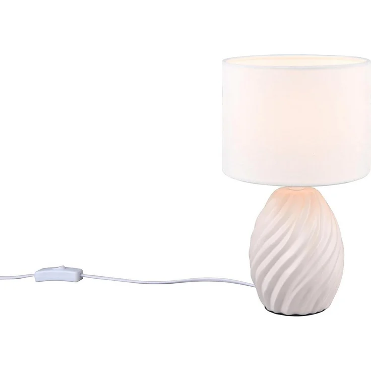 lightling Tischleuchte Melina, ohne Leuchtmittel, Schnurschalter, IP20 Indoor, weiß matt – Bild 5