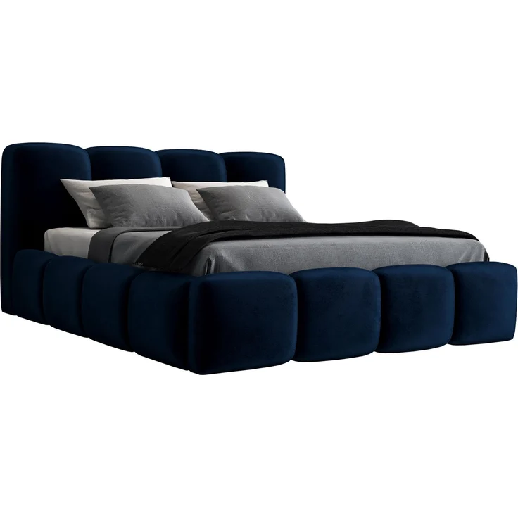 Polsterbett DONA 160x200 mit Matratze, Bettkasten und Lattenrost. Farbe: Blau 11 – Bild 3