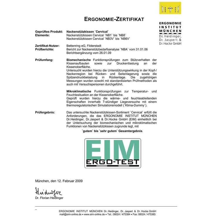 Orthopädisches Dormabell Cervical Nackenstützkissen NB2 Talalay Latex – Bild 6