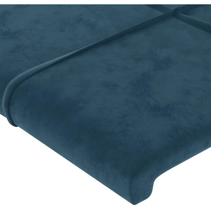 vidaXL Kopfteil Dunkelblau 100x5x78/88 cm Samt Blau (Art-Nr 346044) – Bild 3