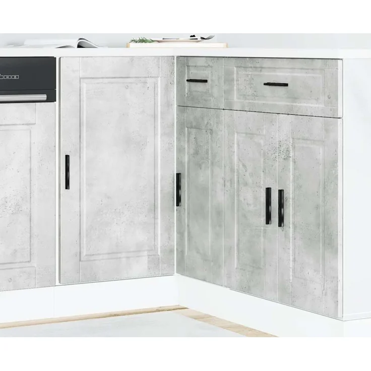 vidaXL Küchenunterschrank Porto Betongrau Holzwerkstoff 854302 – Bild 1