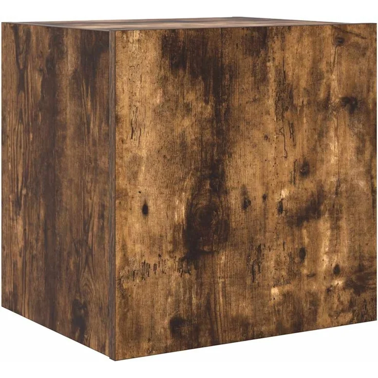 TV-Wandschrank, Fernsehschrank mit LED-Leuchten Räuchereiche 40,5x35x40 cm – Bild 3