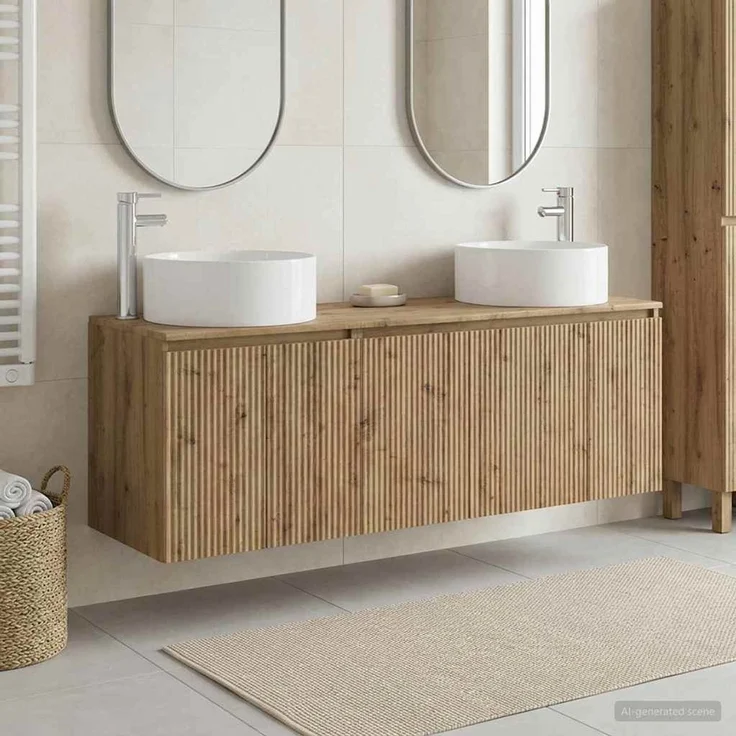 vidaXL Badezimmerschrank-Set 3 stk. Artisan-Eiche 161,5 x 44,5 x 80 cm 3405736 – Bild 1