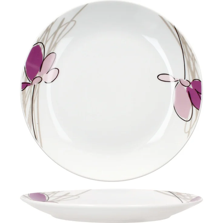 6er Set Viola Kuchenteller Porzellan 6 Personen Dessert Frühstücks-Teller Blumen – Bild 5