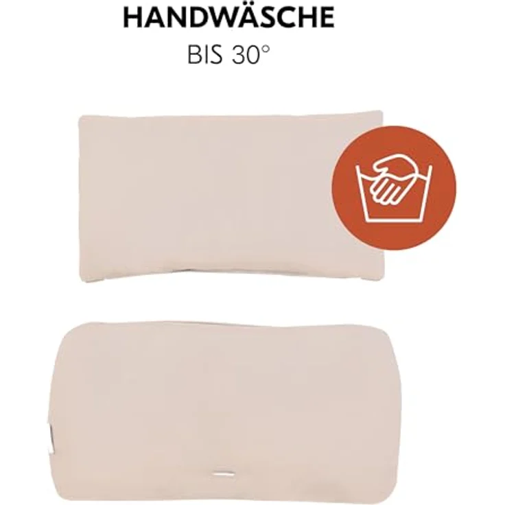 Hauck Hochstuhlauflage Deluxe - Beige, 2 tlg. Sitzkissen für Alpha Hochstuhl Sitzverkleinerer Sitzauflage – Bild 7