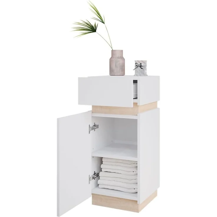 Midischrank Gloria Weiß 33 x 75.5 cm mit Tür und Schublade Vicco – Bild 7