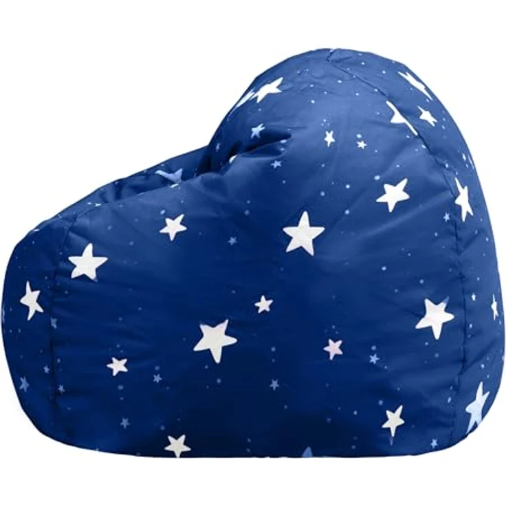 Icon Sitzsack Sessel für Kinder „Sternenklar“, Dunkelblau, Kindersitzsack Wasserabweisend, Sitzsäcke für den Innen- und Außenbereich mit Füllung – Bild 7