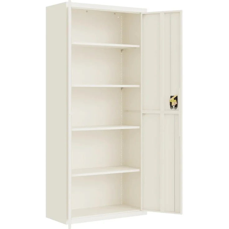 vidaXL Aktenschrank Weiß 90x40x240 cm Stahl 3188315 – Bild 8