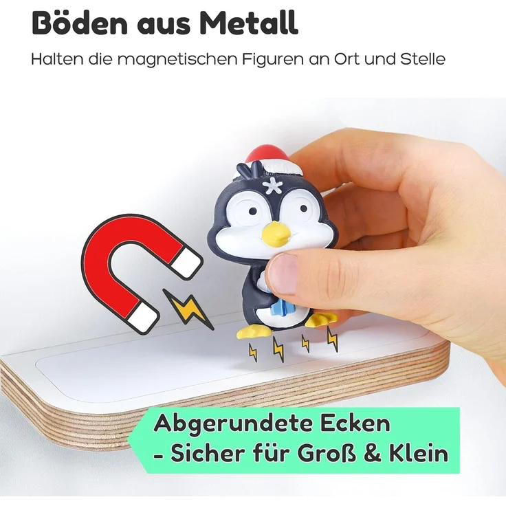 stadtecken Holzregal für Musikbox I Giraffe, mittel I Geeignet für die Toniebox und ca. 30 Tonies I Perfekte Tonie Aufbewahrung im Kinderzimmer I Zum Aufstellen oder Aufhängen – Bild 8