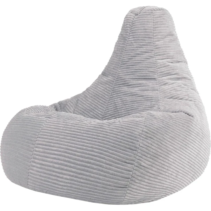 Icon Dalton XXL Sitzsack Cord, Grau, Gaming Sitzsack Erwachsene mit Füllung, Bean Bag, Cord Sessel, Lounge Sessel, Lounge Stuhl, Schlafzimmer, Wohnzimmer, Wohnzimmer Möbel – Bild 1