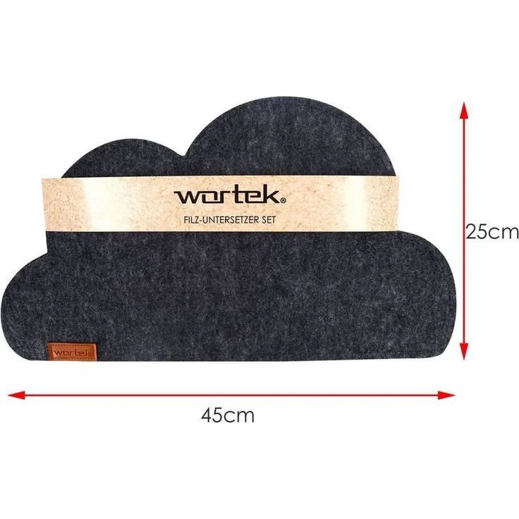 wortek Platzset Filz Kinder Tischset Platzset aus Filz Filzmatte, (Set, 2-St, 2-teilig), waschbare Tisch-Untersetzer, Teller-Untersetzer – Bild 4