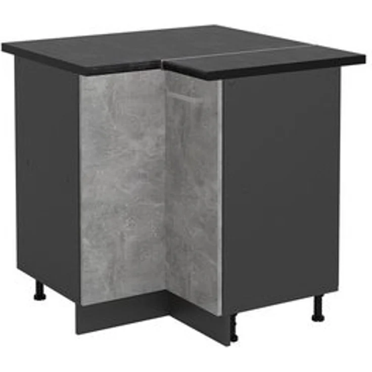 Eckunterschrank R-Line Beton 75.6 cm , AP Anthrazit Vicco – Bild 6