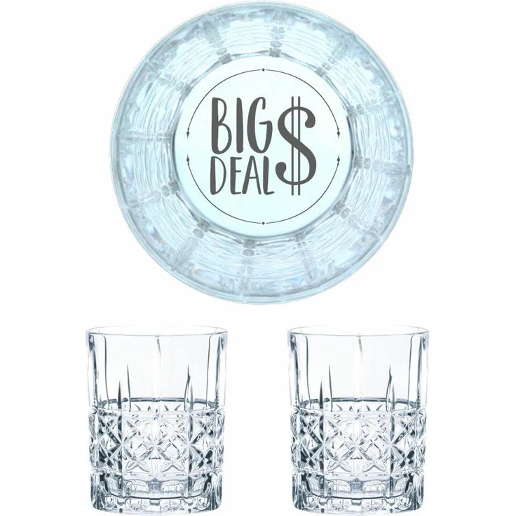 Nachtmann Whiskyglas Gravur Big Deal, Whiskeygläser Set, Gravur, Geschenk, Kristallglas, 345 ml, 2er Set