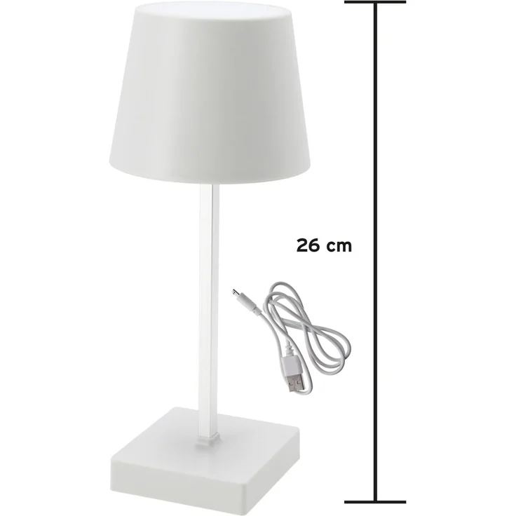 LED Tischleuchte, Akku, Touchfunktion, dimmbar, H 26 cm – Bild 8