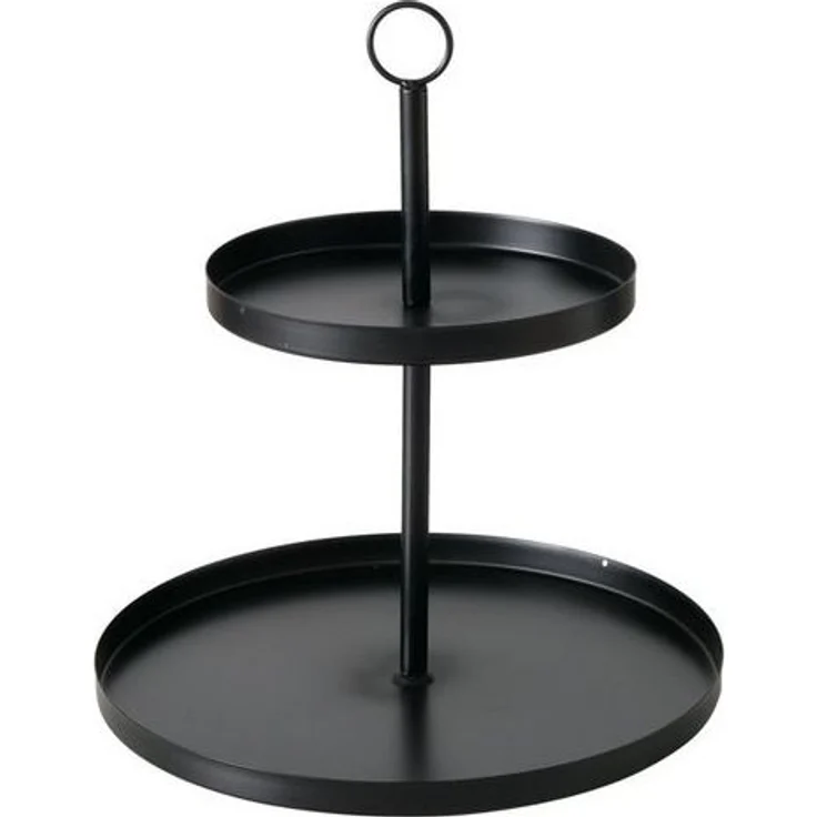 BOLTZE Etagere Samina Etagere schwarz 33cm (1 Stück), Eisen, (Etageren) – Bild 2