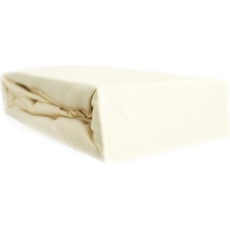 Jersey Spannbettlaken 100% Baumwolle 140-160x200 cm + 25 cm Rundumgummizug Beige