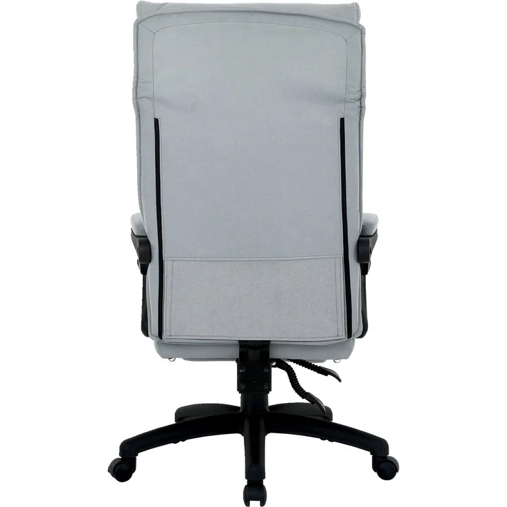 Venda 'ELIAS' Chefsessel mit Relaxfunktion und Beinauflage, Stoff hellgrau, 71 x 118 x 70 cm, 140 kg belastbar – Bild 5