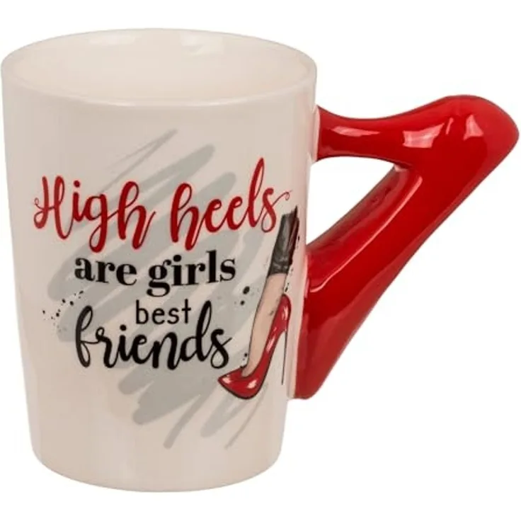 Tasse High heels are girls best friends Kaffeebecher mit Schuh als Henkel 375 ml