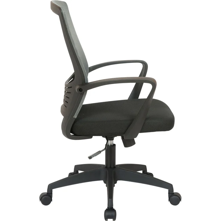 Bürostuhl Ergonomisch VAKO Schreibtischstuhl mit Netzbespannung Höhenverstellbarer Drehstuhl, Arbeitsstuhl mit Armlehne Computerstuhl 140 kg Grau – Bild 3