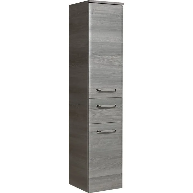 Saphir Midischrank Quickset Badschrank 30 cm breit, 2 Türen, 1 Schublade, 3 Einlegeböden Badezimmer-Midischrank inkl. Türdämpfer, Griffe in Chrom glänzend