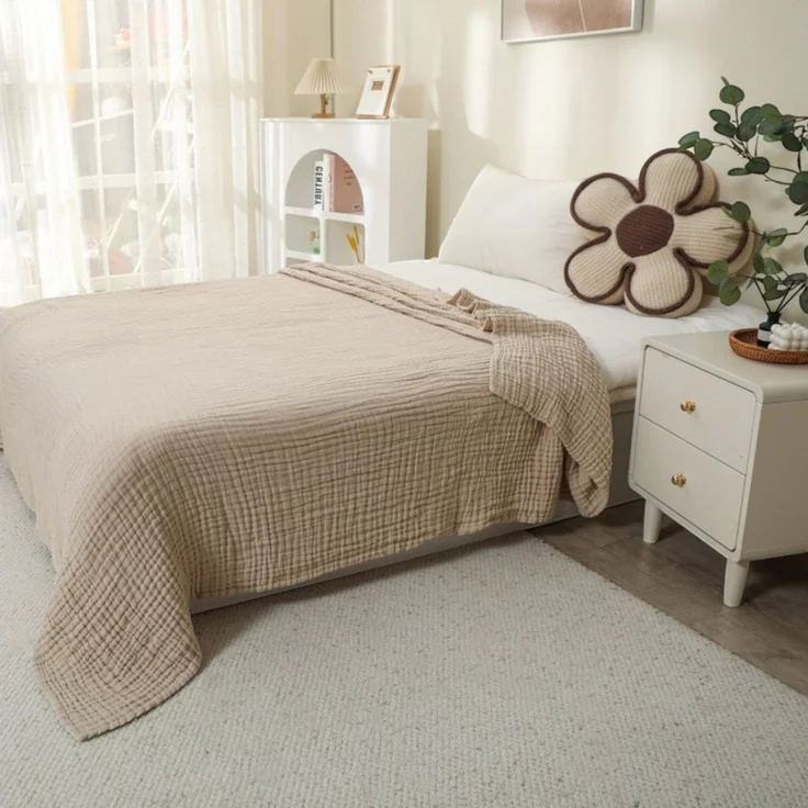 Wohndecke Musselin Decke, JASLIFE, Sommerdecke,100% Baumwolle – Bild 3