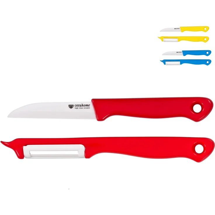 Keramik 2er Set Messer + Schäler ROT – Bild 1