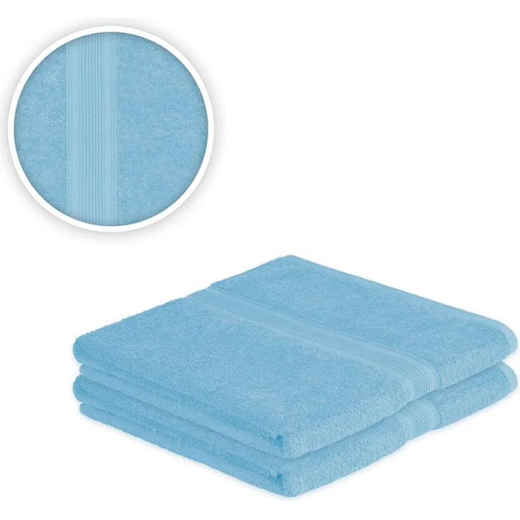 4 x Saunatuch 500 g/m² 80 x 200 cm Hellblau – Bild 2