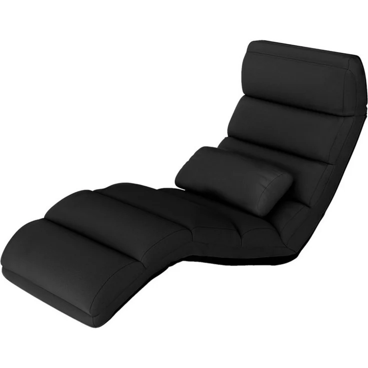 COSTWAY Relaxliege, mit Liegefunktion, Bodensessel klappbar verstellbare Rücklehne – Bild 5