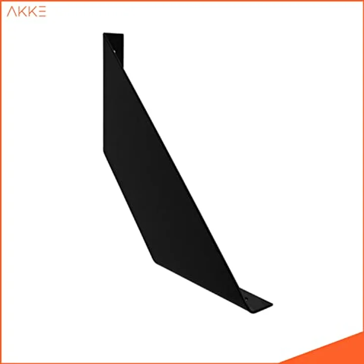 AKKE Wandregal, Hängeregal FLAT modern mit schwarzen Befestigungen 2mm PVC LOFT – Bild 6