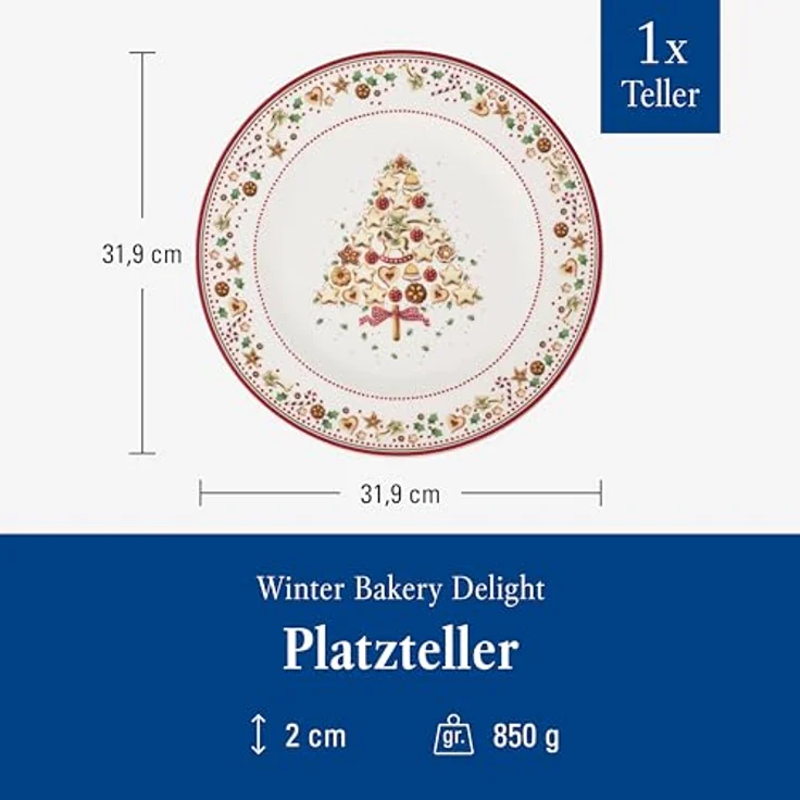 Villeroy & Boch Speiseteller Winter Bakery Delight Platzteller 32 cm – Bild 4