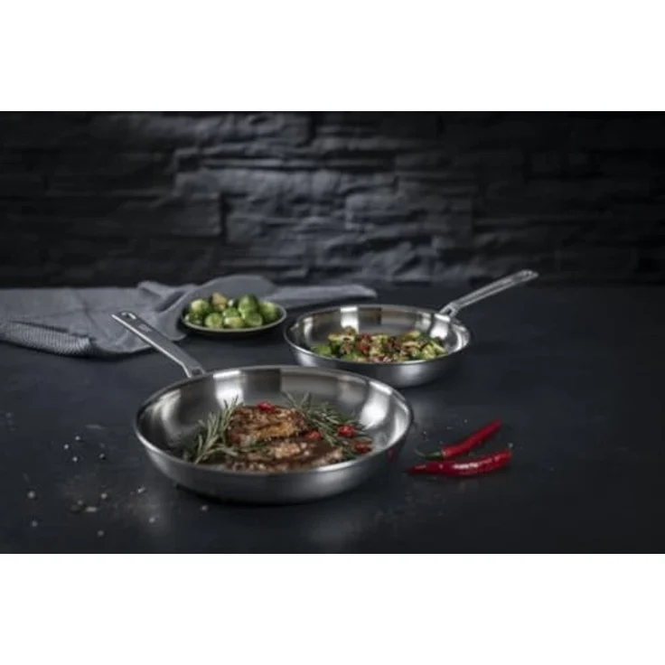 Kuhn Rikon Culinary Fiveply Pfannen-Set 24 cm & 28 cm Unbeschichtet – Bild 2