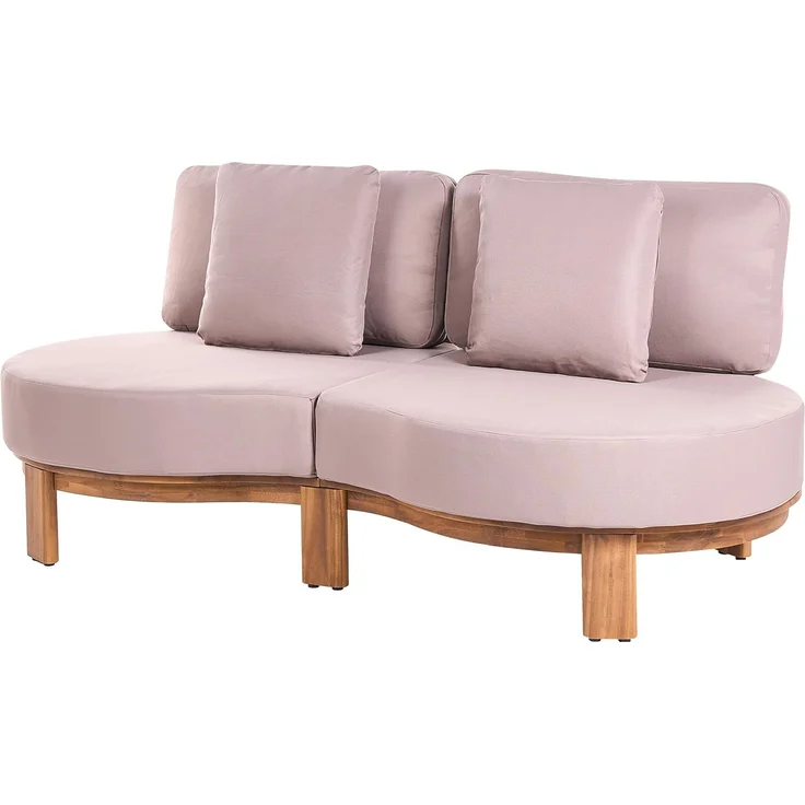 Gartensofa 2-Sitzer ARZELLO Akazienholz Hellbraun – Bild 4