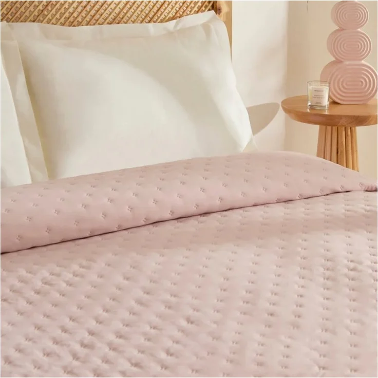 Karaca Home Tagesdecke Breezy Bettüberwurf Puderrosa 230x240 Cm – Bild 3