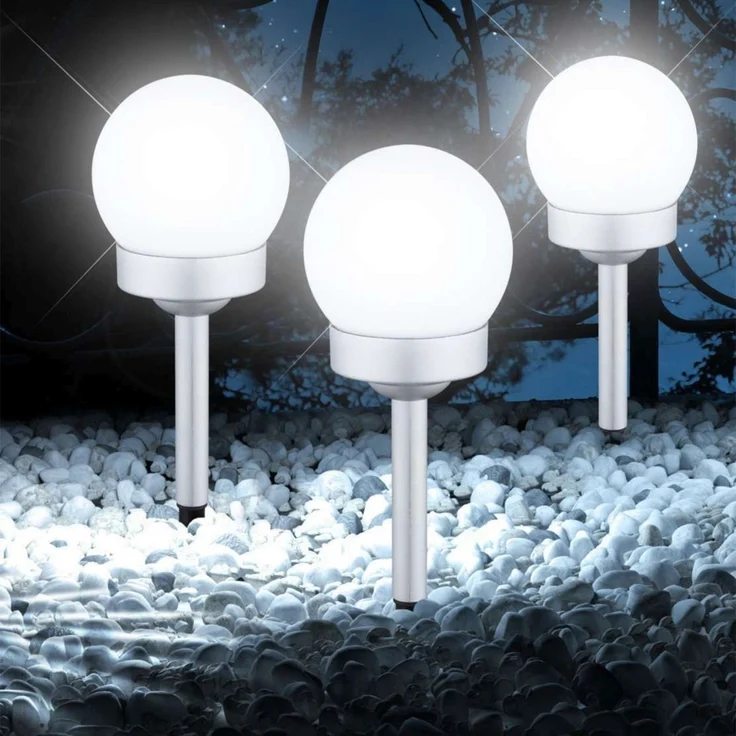 Solarleuchte Garten Kugel Wegeleuchte Solarlampe Außen Außenleuchte SL3349 – Bild 3