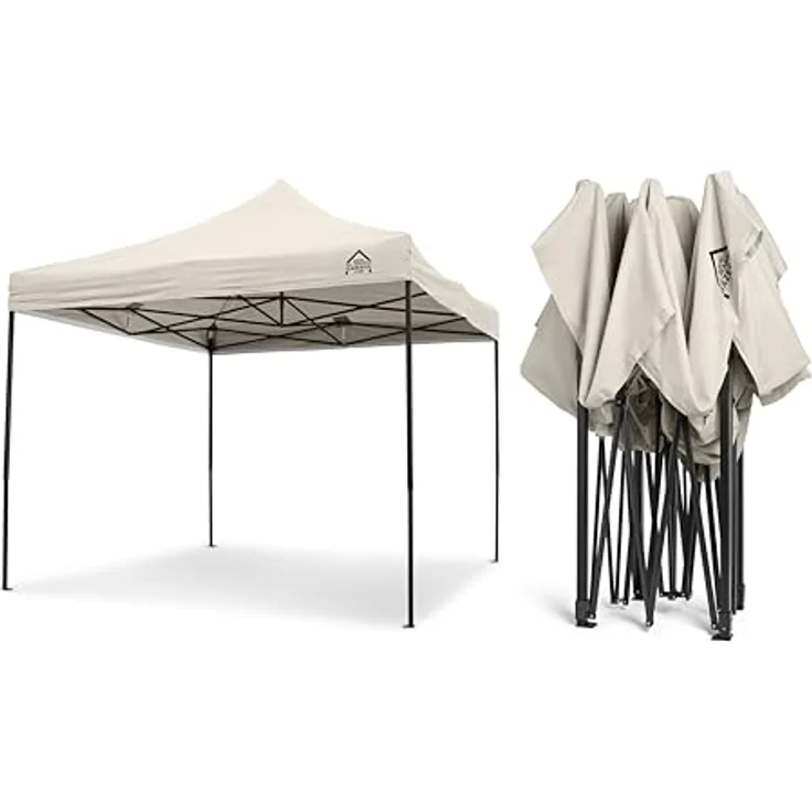 All Seasons Gazebos 3x3 m vollständig wasserdichtes Faltpavillon - Cremefarbig – Bild 10
