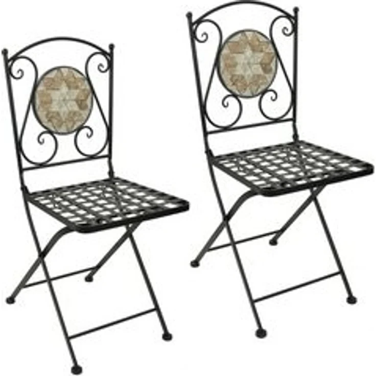 HTI-Living Gartenstuhl Metallstuhl 2er Set Marokko (Set, 2 St), Gartenstuhl Mediterran – Bild 5